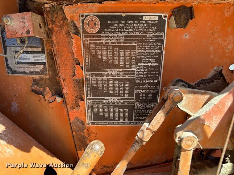 image for item DV2534 Koehring 64-607 CC crane
