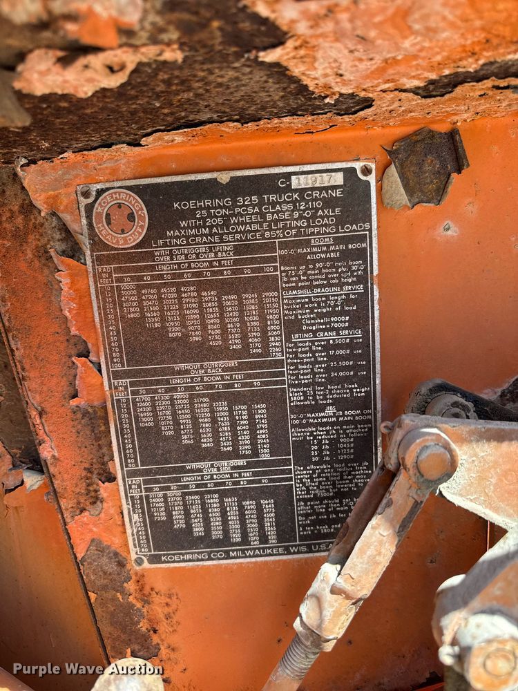 image for item DV2534 Koehring 64-607 CC crane