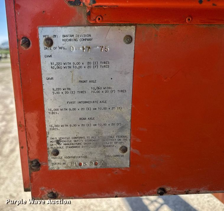 image for item DV2538 1975 Bantam 306 crane