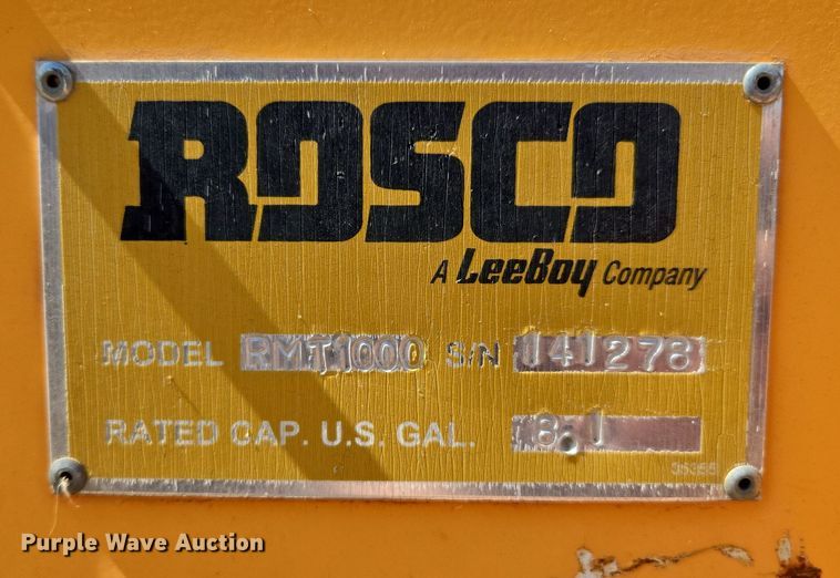 image for item DW8555 2016 Rosco RMT1000 Oil Distributor Trailer