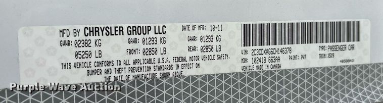 image for item DY2472 2012 Dodge Charger Police 