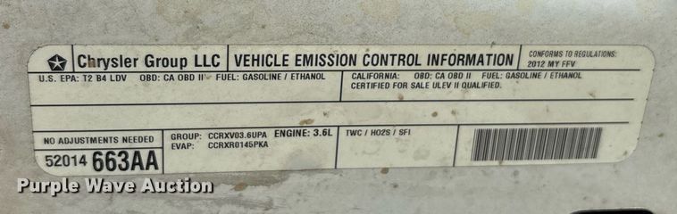 image for item DY2473 2012 Dodge Charger Police 