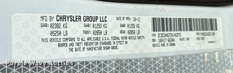 image for item DY2473 2012 Dodge Charger Police 