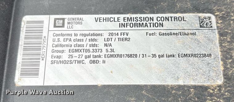 image for item DY2477 2014 Chevrolet Tahoe Police SUV