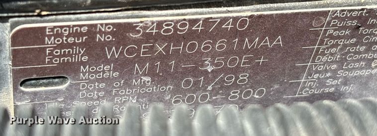 image for item DY2484 1998 International 9100 semi truck