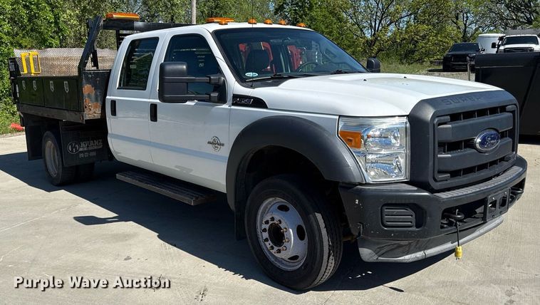 image for item DZ4013 2012 Ford F450 Super Duty Crew Cab dump flatbed truck