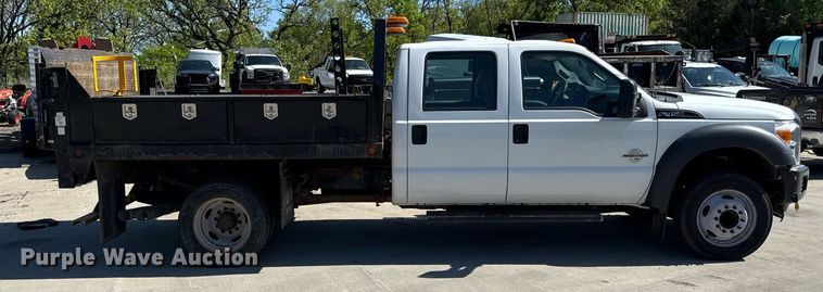 image for item DZ4013 2012 Ford F450 Super Duty Crew Cab dump flatbed truck
