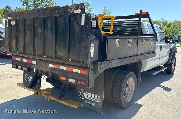 image for item DZ4013 2012 Ford F450 Super Duty Crew Cab dump flatbed truck
