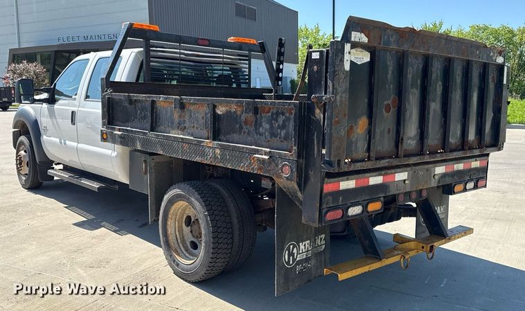 image for item DZ4013 2012 Ford F450 Super Duty Crew Cab dump flatbed truck