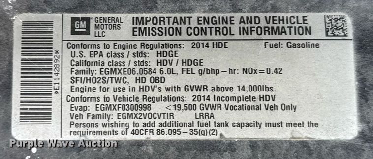 image for item EG6397 2015 Thomas Built Savana G4500 school bus