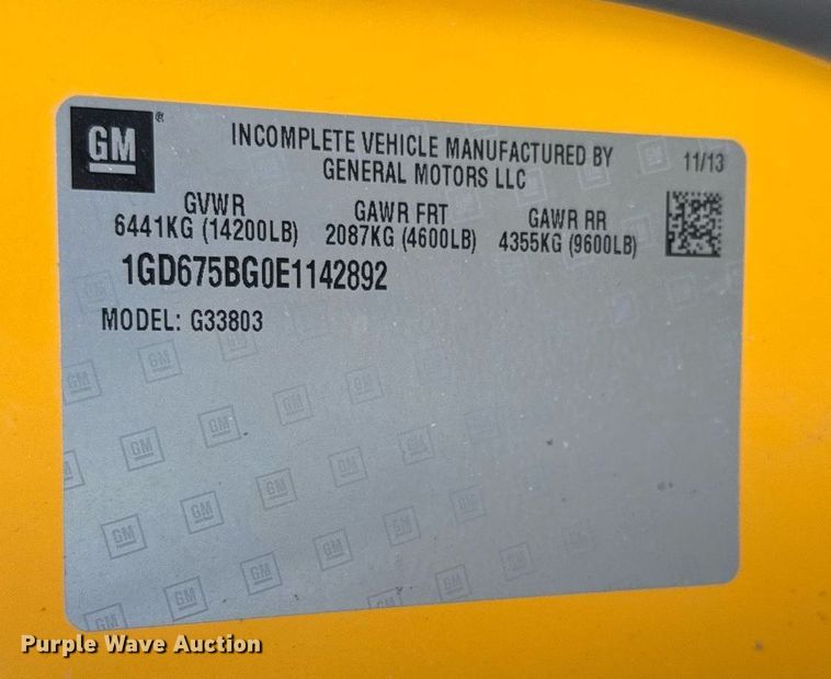 image for item EG6397 2015 Thomas Built Savana G4500 school bus