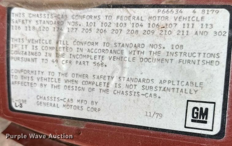 image for item EG6401 1980 GMC 7000 dump flatbed truck