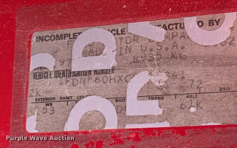 image for item EG6420 1982 Ford F600 rescue vehicle