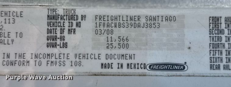 image for item EG8348 2009 Freightliner Business Class M2 refuse truck