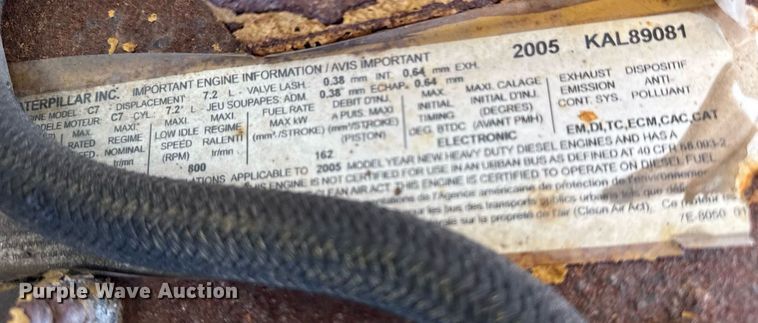 image for item EG8352 2005 Sterling L8500 dump truck