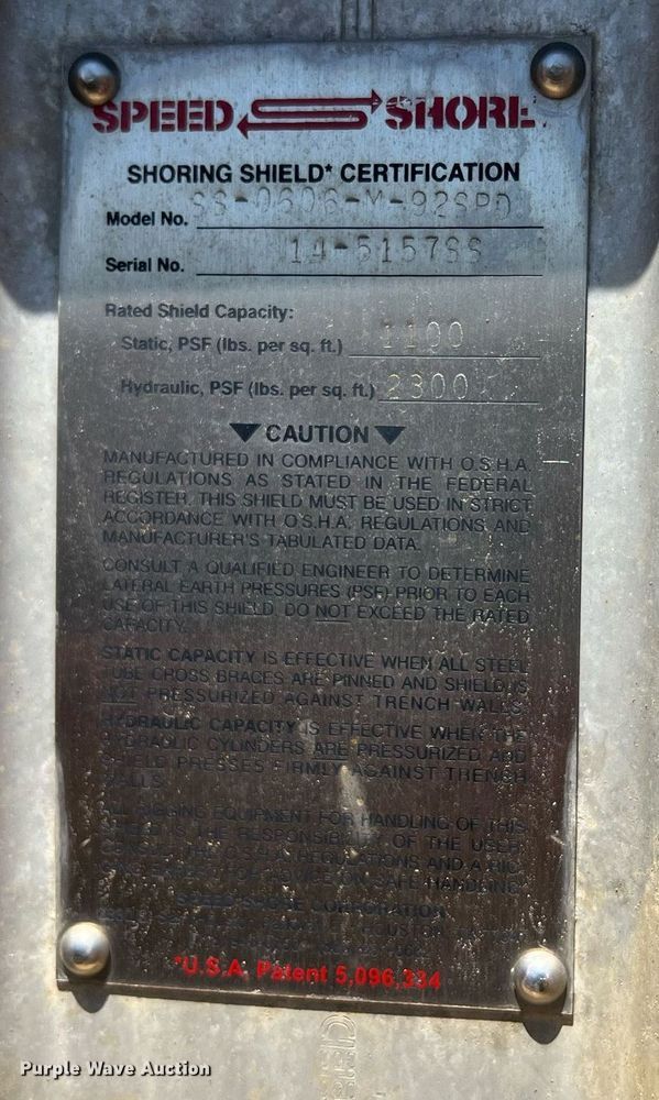 image for item EG8359 (2) Speed Shore 6x6-R-SS trench boxes