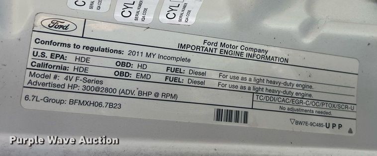 image for item EG8367 2011 Ford F450 Super Duty utility / service truck