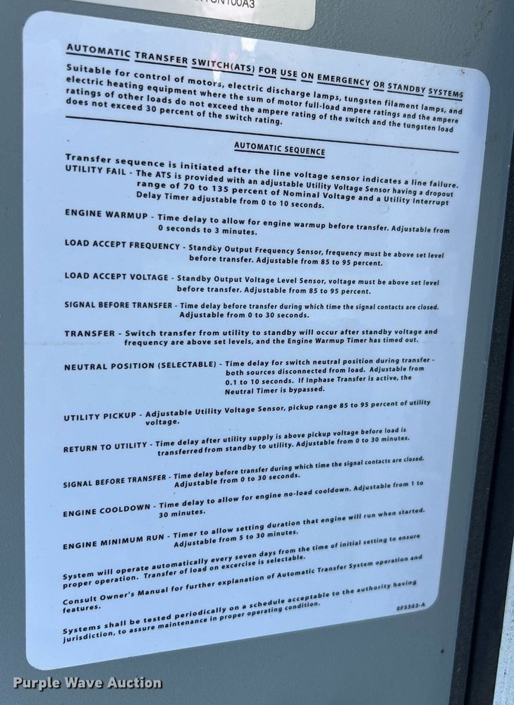 image for item EG8369 2008 Generac 9922440100 generator