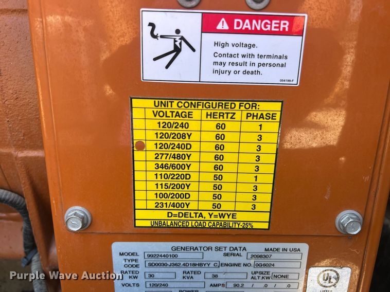 image for item EG8369 2008 Generac 9922440100 generator