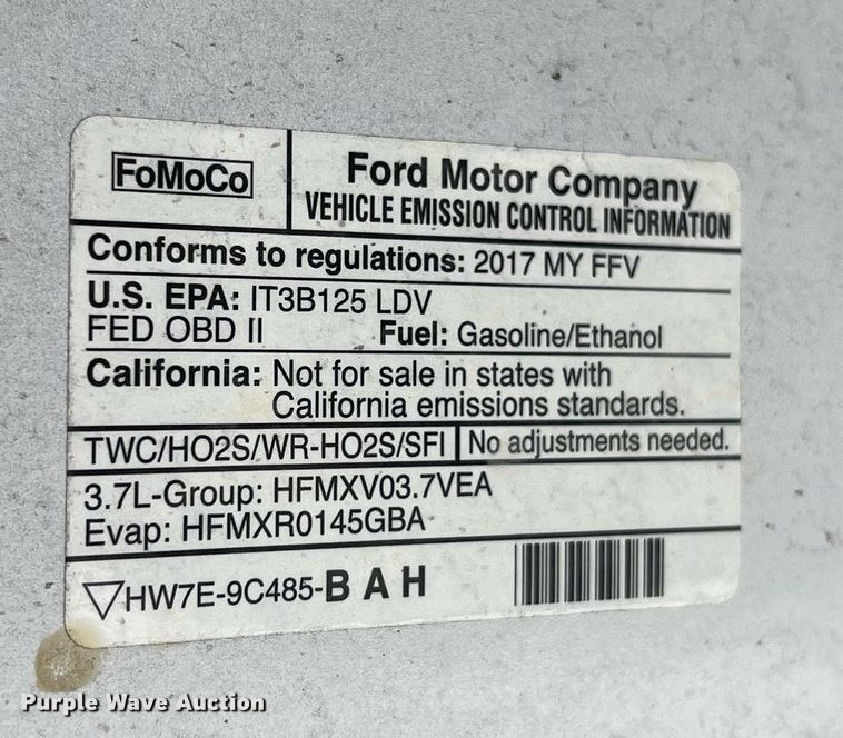 image for item EG8372 2017 Ford Taurus Police Interceptor 