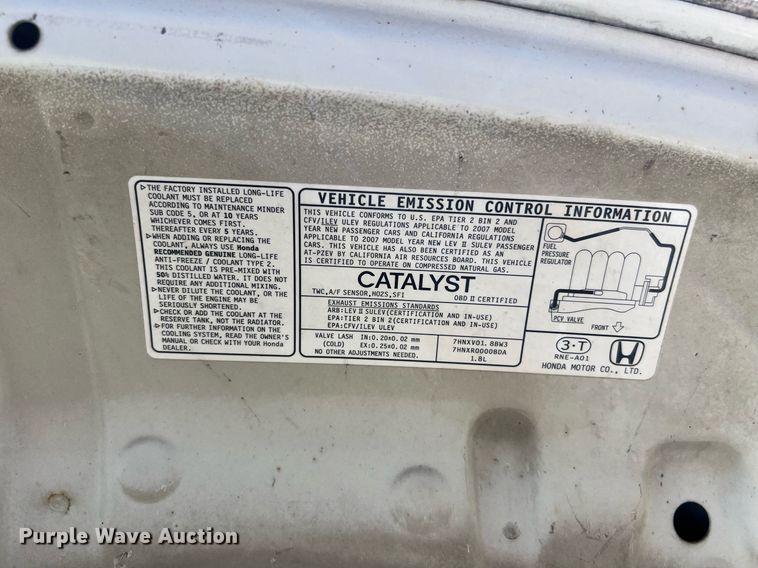 image for item EG8376 2007 Honda Civic 