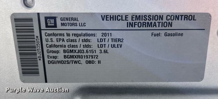 image for item EG8380 2011 Chevrolet Traverse SUV