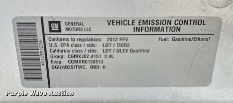 image for item EG8381 2012 Chevrolet Equinox SUV