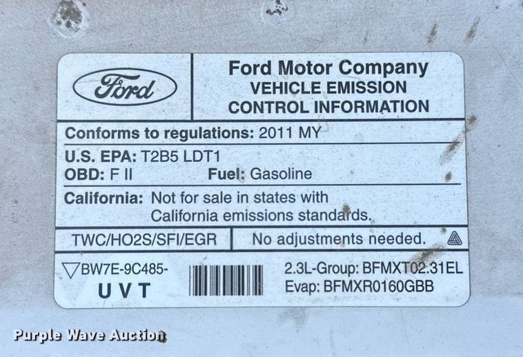 image for item EG8392 2011 Ford Ranger SuperCab pickup truck