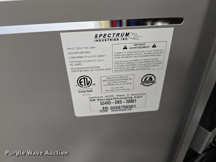 image for item EH8900 Spectrum Industries 55493-DBS-200001 VR storage/charging cart