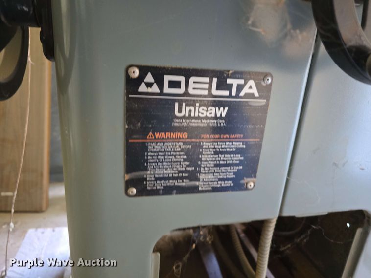 image for item EH8908 Delta Unisaw 34-807F table saw