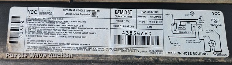 image for item EI8990 1995 Chevrolet C1500 pickup truck