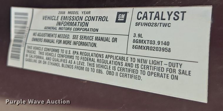 image for item EI8991 2008 Chevrolet Uplander van