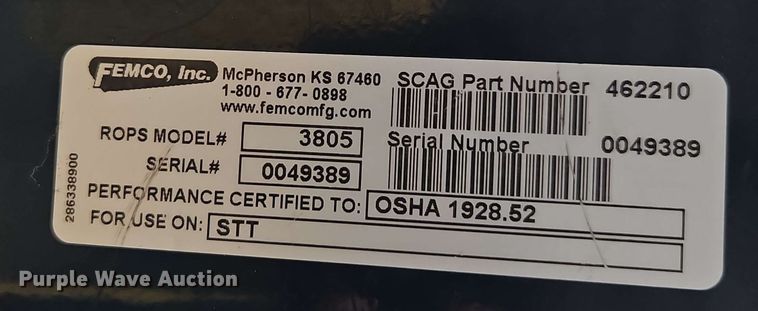 image for item EJ0014 Scagg Turf Tiger ZTR lawn mower