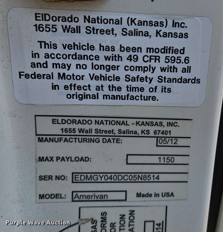 image for item EJ7531 2012 Dodge Grand Caravan handicap accessible van