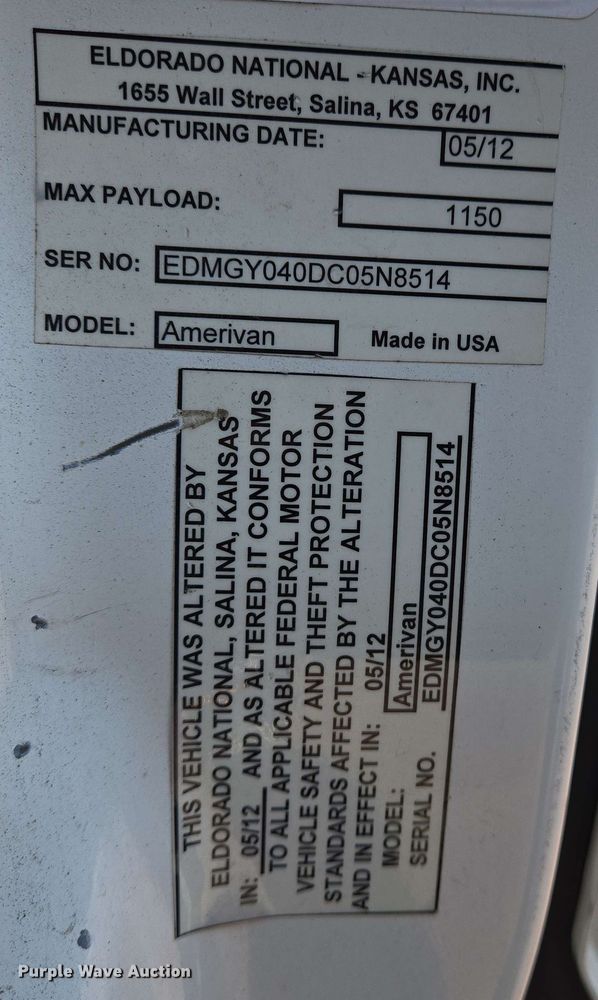 image for item EJ7531 2012 Dodge Grand Caravan handicap accessible van