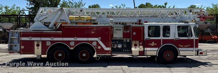 image for item EJ8709 1995 Spartan Gladiator ladder fire truck