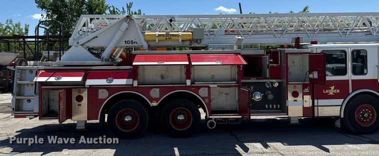 image for item EJ8709 1995 Spartan Gladiator ladder fire truck