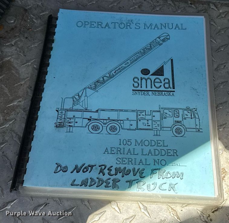 image for item EJ8709 1995 Spartan Gladiator ladder fire truck