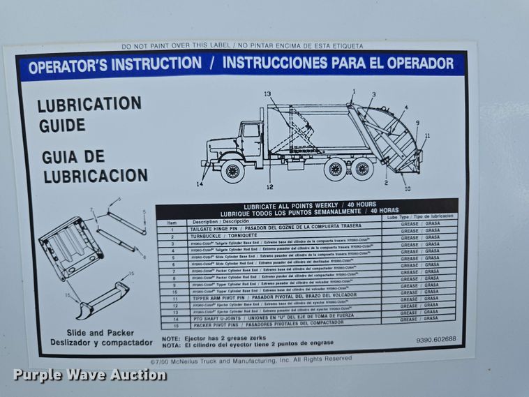 image for item EJ8712 2016 International 7400 refuse truck