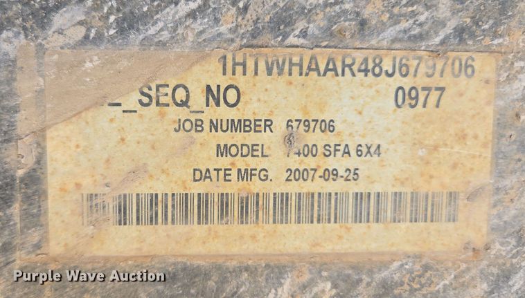 image for item EJ8717 2008 International 7400 dump truck