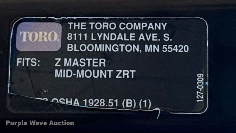 image for item EJ8718 Toro 74274 ZTR lawn mower