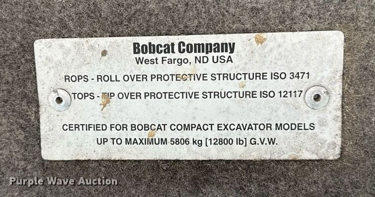 image for item EJ8729 2009 Bobcat 337G mini excavator