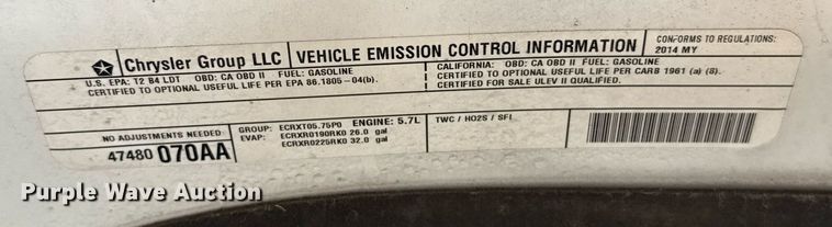 image for item EJ8735 2014 Dodge Ram 1500 Quad Cab pickup truck