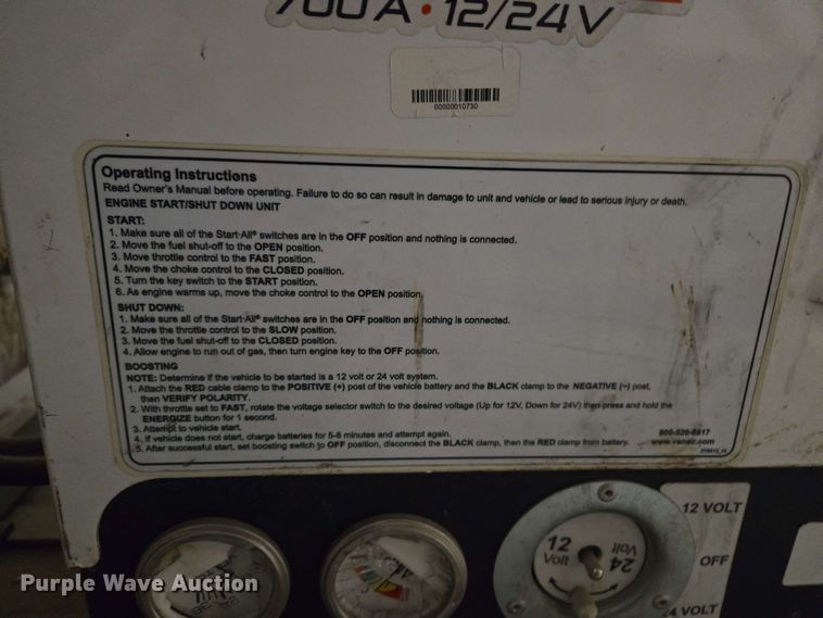 image for item EJ8749 VanAir Start-All 700A jump pack