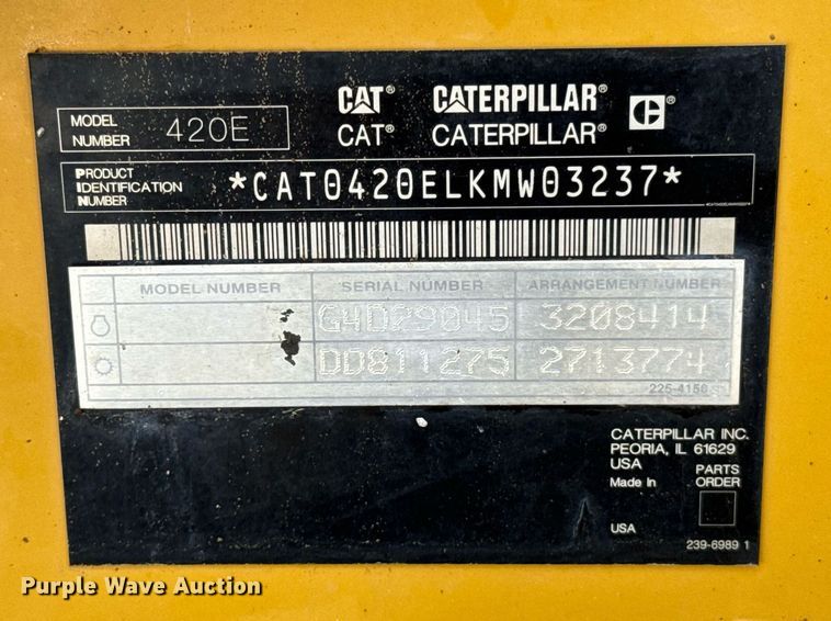 image for item EJ8768 2008 Caterpillar 420E IT backhoe