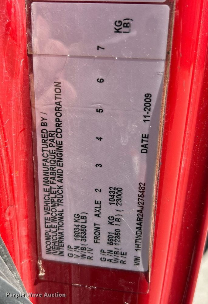 image for item EK2952 2010 International SA525 dump truck