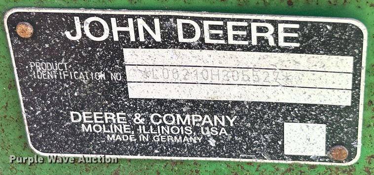 image for item EK2963 John Deere 6210 tractor