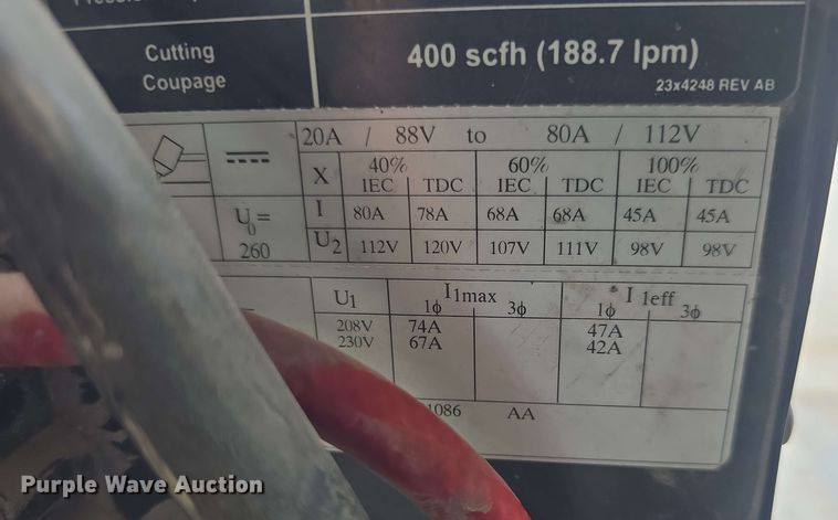 image for item EK5192 Thermal Dynamics Cut Master 100 plasma cutter