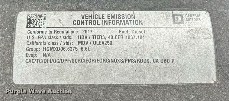 image for item EK8014 2017 Chevrolet Silverado 2500 LS Double Cab utility bed pickup truck