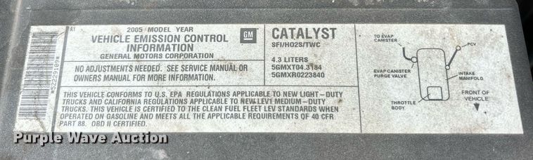 image for item EK8022 2005 Chevrolet Silverado 1500 pickup truck